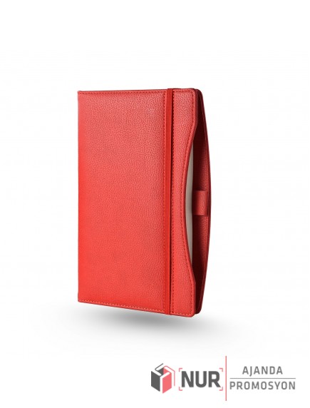 Kalem Tutacaklı Lastikli Termo Deri 13x21 cm Promosyon Tarihsiz Defter